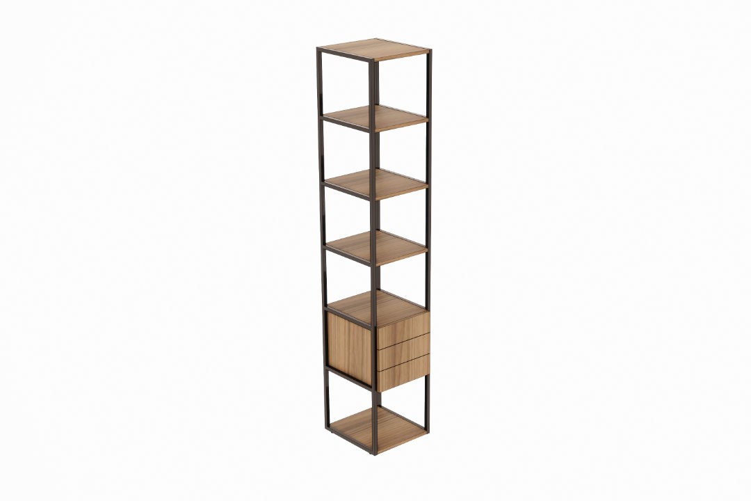 Estante extra alta industrial com gavetas 40 cm Soho
